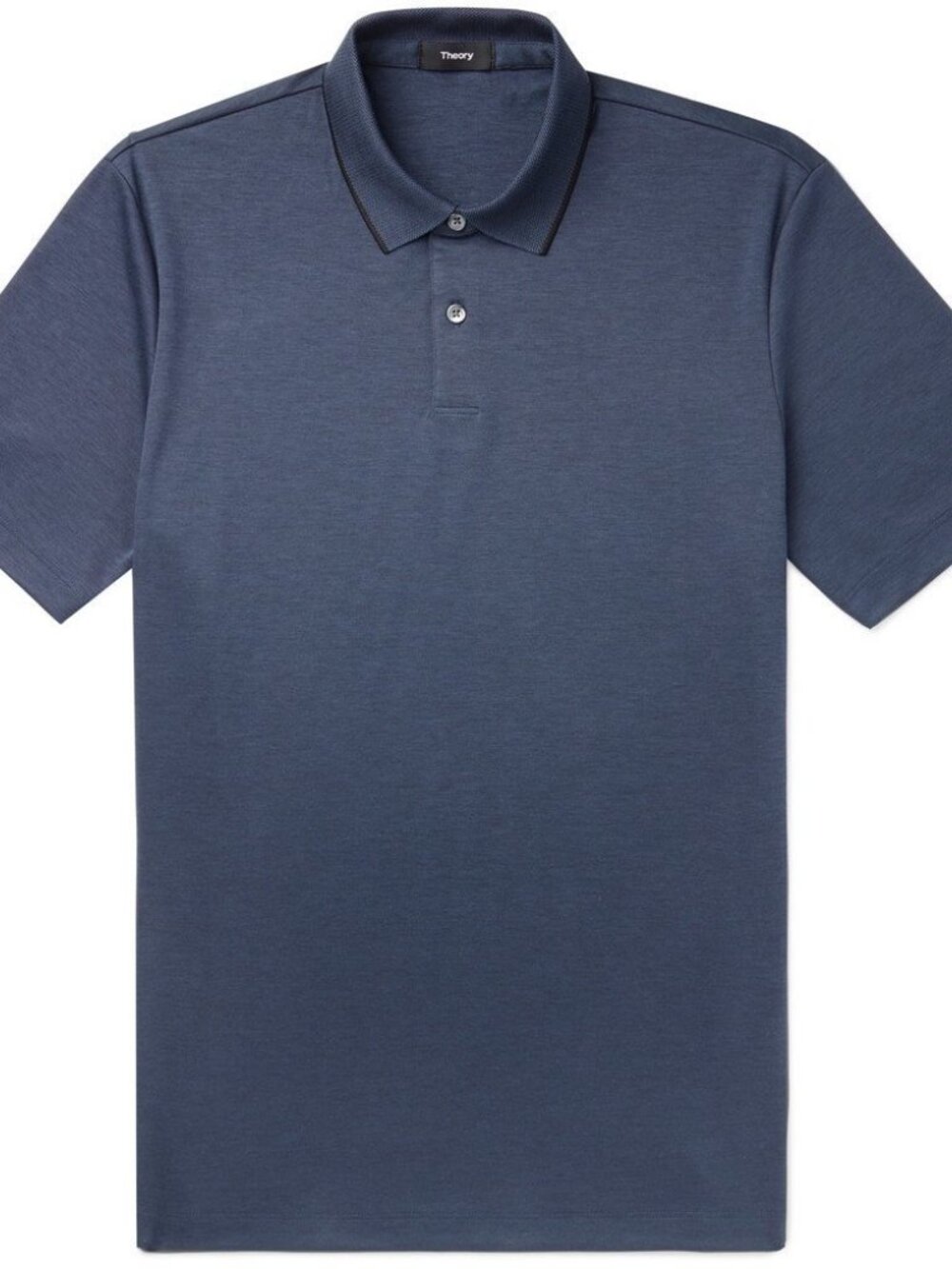 Theory Standard Polo In Piqué Cotton BLUE QUARTZ/ECLIPSE XS